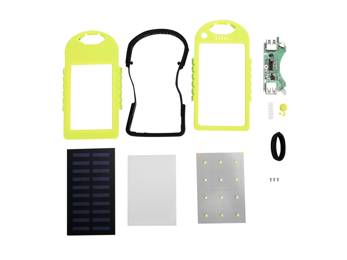 Kit de batería externa solar con luz LED EOOCOO