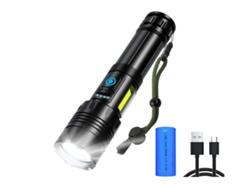 Linterna Led Tactica Medio Alto Lumen Exterior/emergencia Negro