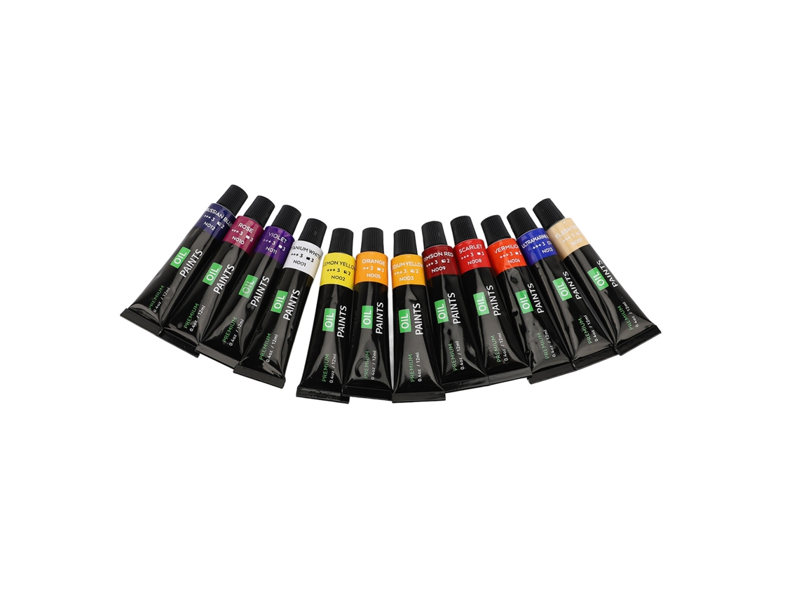 Conjunto de Tintas Acrílicas Profissionais 24 Cores 12ml para Artistas e Iniciantes