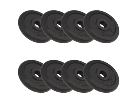Disco de Musculación vidaXL de pesas de hierro fundido 8 piezas 2,5 kg
