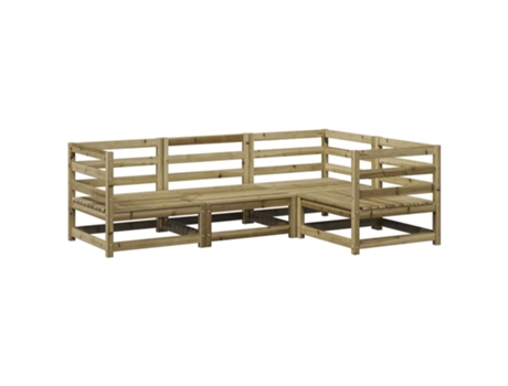 Conjunto 4 de sofás de jardín VIDAXL madera de pino impregnada