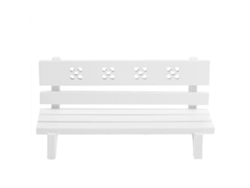 Vlola-mueble Bancito Miniatura Casita De Muñecas 1:12 Juguete Niño Madera Blanco