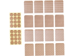 Bolsas de papel kraft para dulces y regalos, 48 unidades, juego de pegatinas, SE Safe para Pad Gokoco