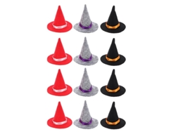 12 Piezas Mini Sombrero De Bruja