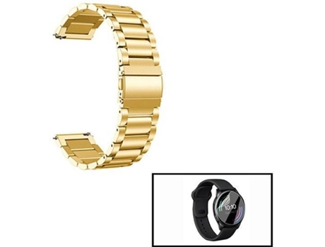 Correa + Herramienta + Protector Gel PHONECARE Acero Stainless Lux OnePlus Oneplus Watch Dorado