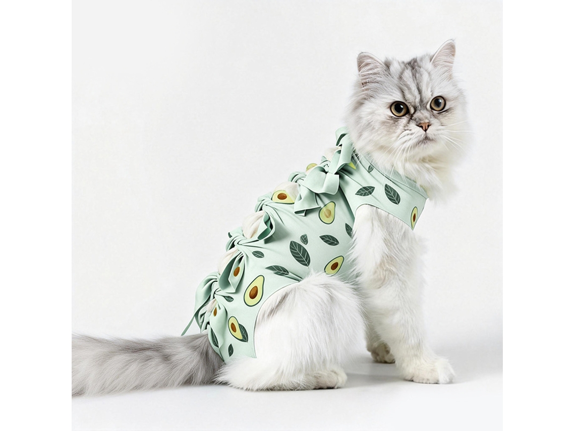 Fato Cirúrgico Para Gatos Eifson (1.5-3 Kg) Recuperação Pós-operatória Tamanho S (verde)