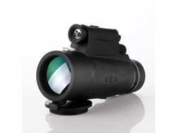 Telescopio monocular HD de alto rendimiento 50x60 con zoom IP68, enfoque manual, color negro, para conciertos de vida silvestre.