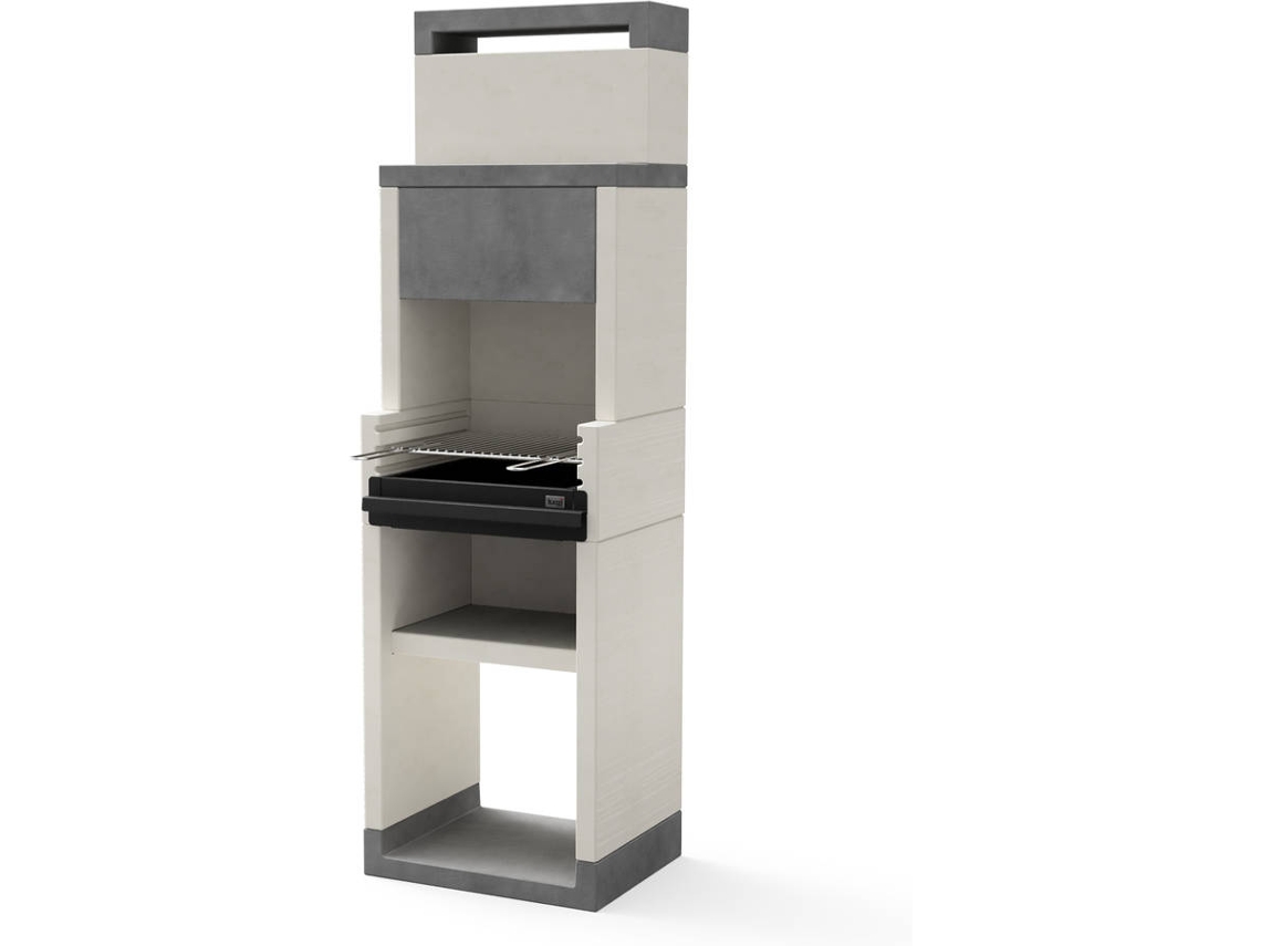 Parrilla de barbacoa TUOZI Venit Flex Hotte (blanca, gris - 59 x 47 x 197 cm)