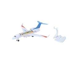 Modelo De Avião G650 25,5cm Brinquedo Puxar Para Trás Com Luz E Música Azul