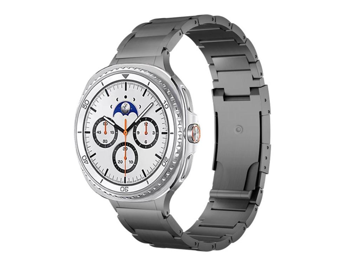 Pulsera para Samsung Galaxy Watch 8 / 8 Classic - Metal con hebilla de carey y tres cuentas integradas