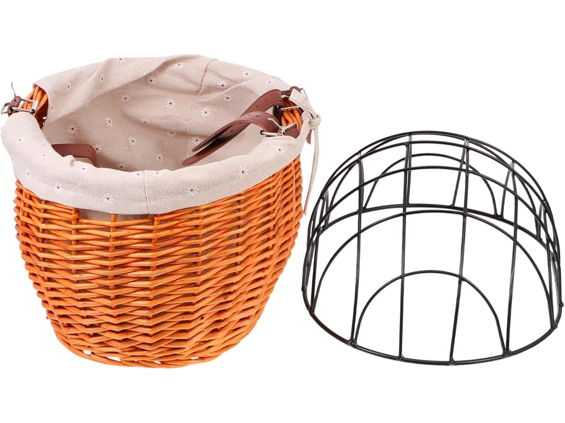 Cesta De Bicicleta De Ratán Para Mascotas