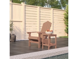Silla de jardín Adirondack con mesa de guijarros marrón Dkd Home Decor