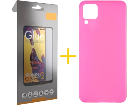 Kit Funda + Protector de Pantalla Huawei P40 Lite SKYHE Cristal Templado 7097 Rosa