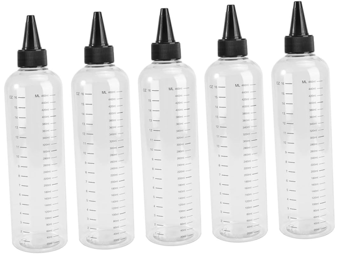 Juego De 5 Botellas De Viaje Reutilizables Con Escala De Medición, Botellas Transparentes Para Cosméticos.