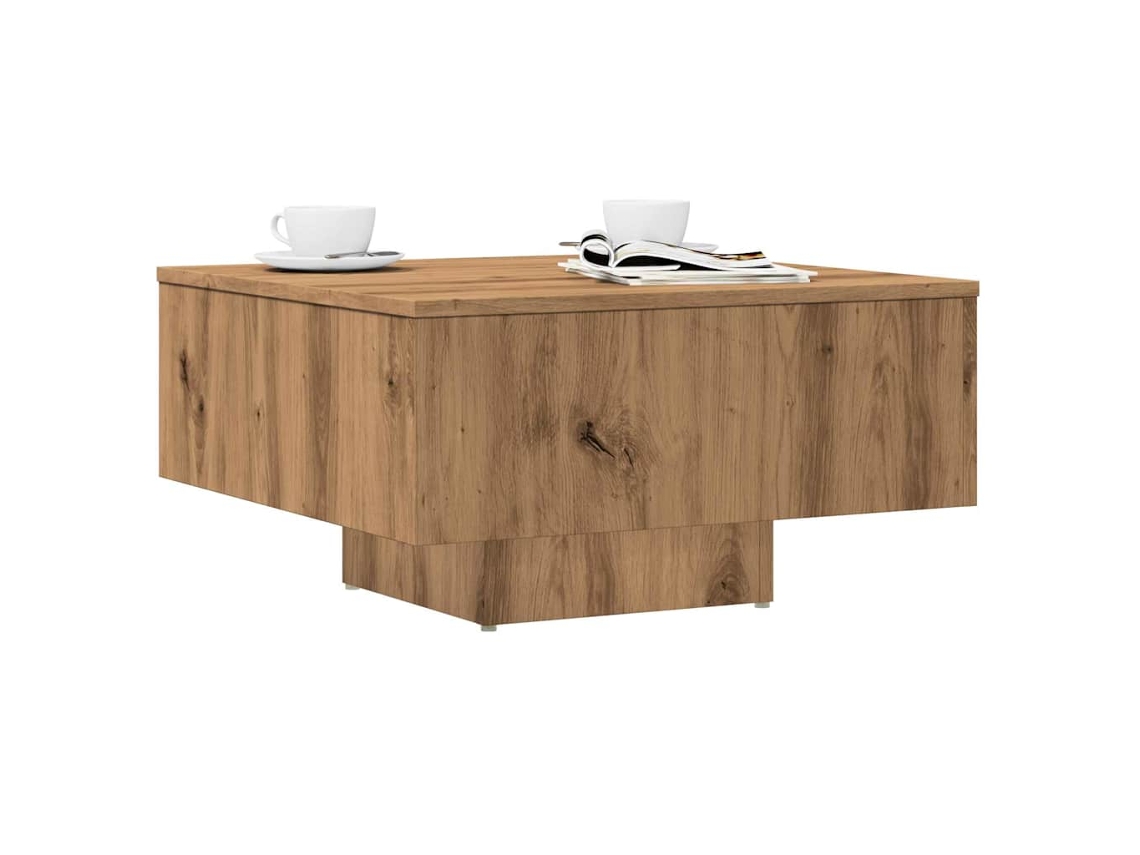 Mesa De Centro Madera De Ingeniería Roble Artisan 60x60x31,5 Cm