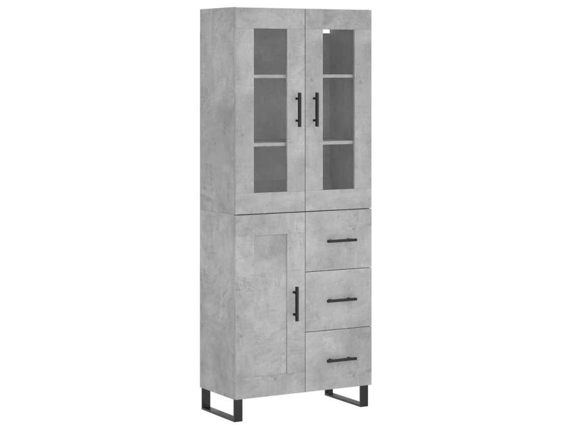 Maison Exclusive - Aparador Alto Madera Contrachapada Gris Hormigón 69,5x34x180 Cm