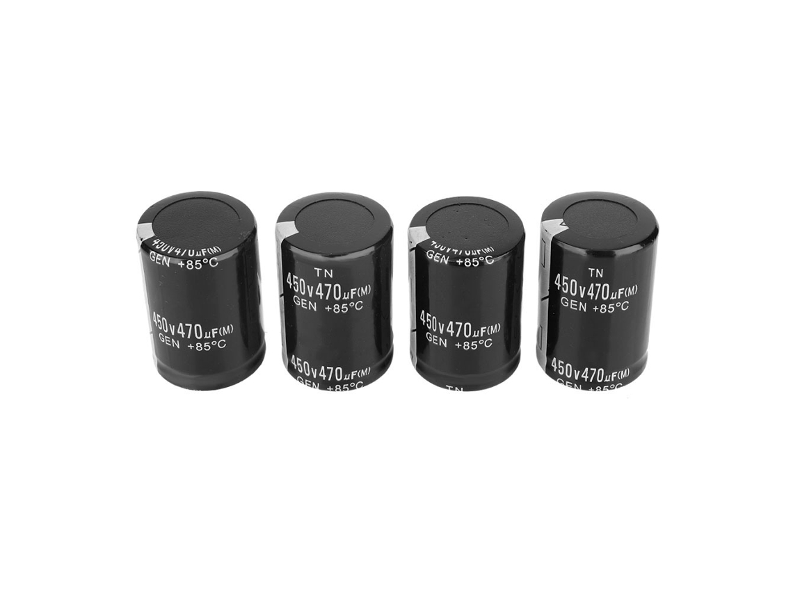 4 Condensadores Electrolíticos De Aluminio De 450 V Y 470 Μf, De 35 X 50 Mm, Para Máquinas De Soldar Inverter.