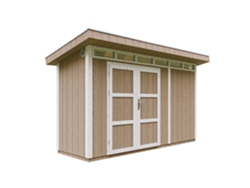 Caseta Jardin Exterior paneles a base de Madera LP SmartSide 4,3 m2 con Suelo y Baldosas Bituminosas - L161xA412xA239 cm - TIMBELA M902A - TERRA BROWN