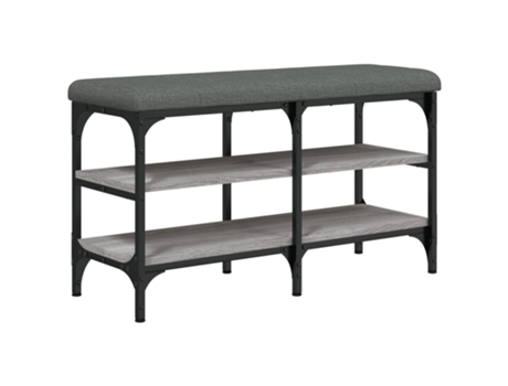 Banco zapatero VIDAXL madera de ingeniería gris Sonoma (82x32x47 cm)