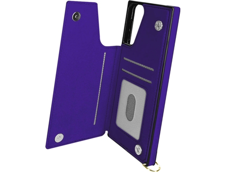 Carcasa Samsung Galaxy S21 Plus AVIZAR Multifunción con Cordón Morado