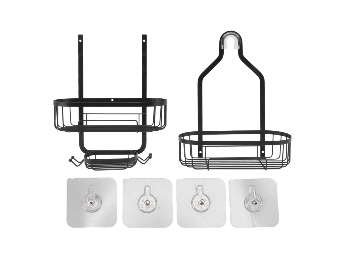 Cesta de baño de hierro para montar en la pared (2 capas sin taladrar)