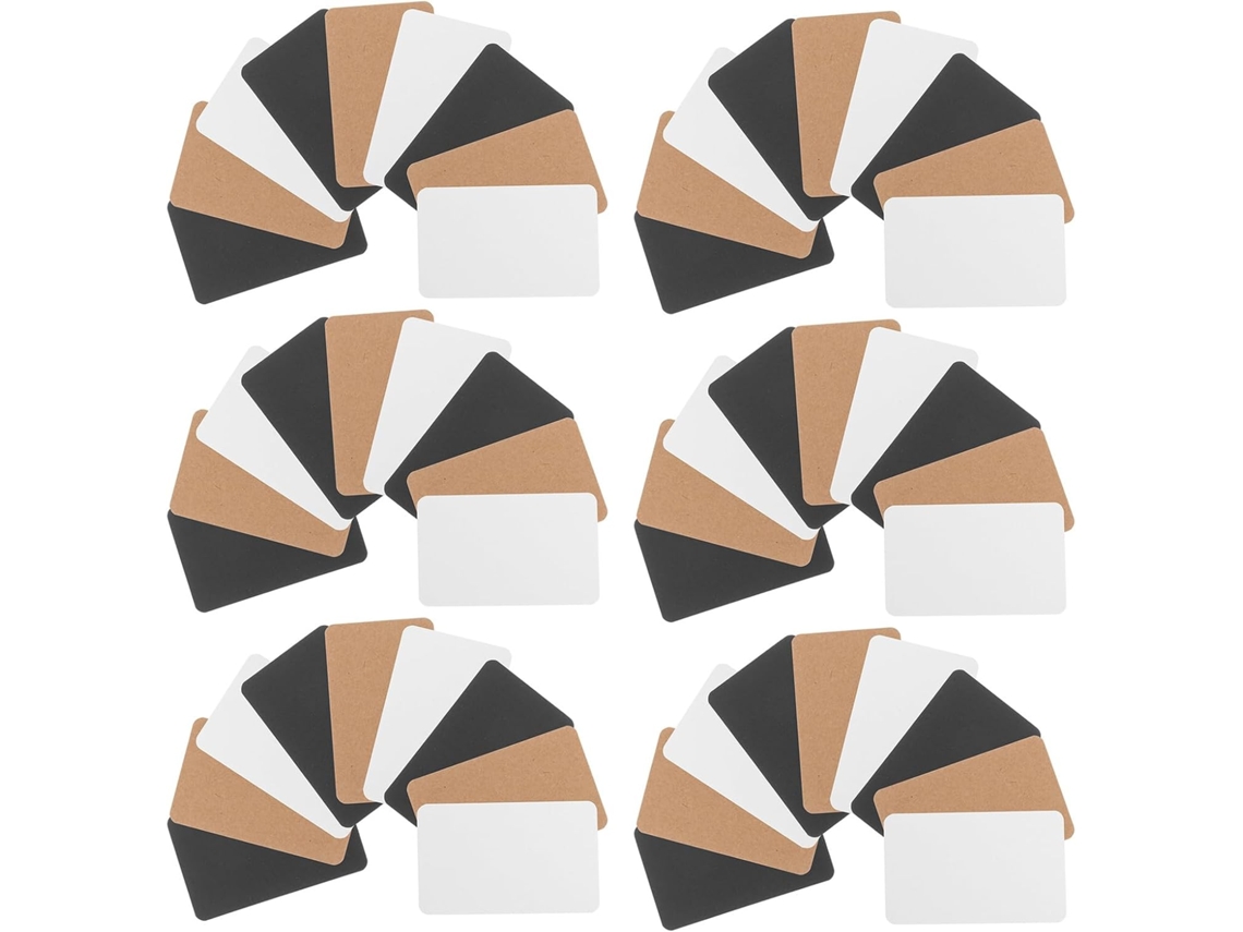 600 Tarjetas Blancas Para Estudio Y Notas, Formato Kraft, Blanco Y Negro, Reutilizables.