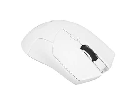 HURRISE Ratón para computadora portátil Ratón con Cable Modo Triple 1000-4000 Dpi Ratones de computadora de Clic silencioso Blanco