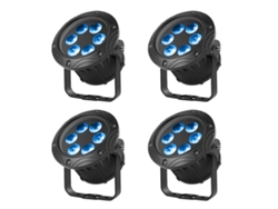 Iluminación de escenario, diseño resistente al agua, LED RGBW, color negro, enchufe UE OEM