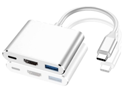 Adaptador USB-C a HDMI 4K de YIZHOOD, color negro