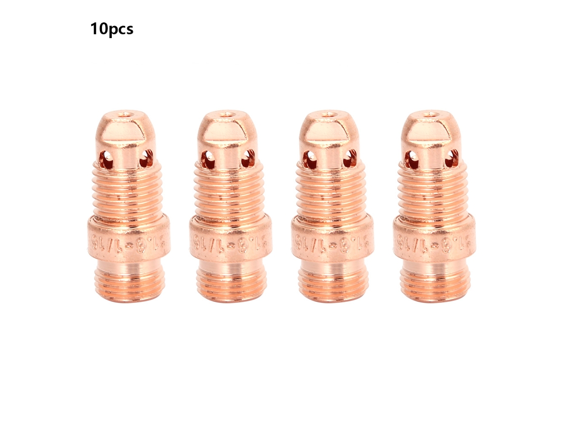 Juego De 10 Chalecos De Cobre 17cb20, Consumibles Para Antorcha De Soldadura Tig (1,6 Mm).