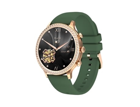 1 Reloj inteligente de diamante para mujer de 32 pulgadas Bluetooth con rastreador de ejercicios de frecuencia cardíaca AUJEZON