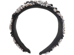 Diadema Para Niñas Adornada Con Pedrería, Estilo Retro, Accesorio De Joyería Con Pedrería Ancha.