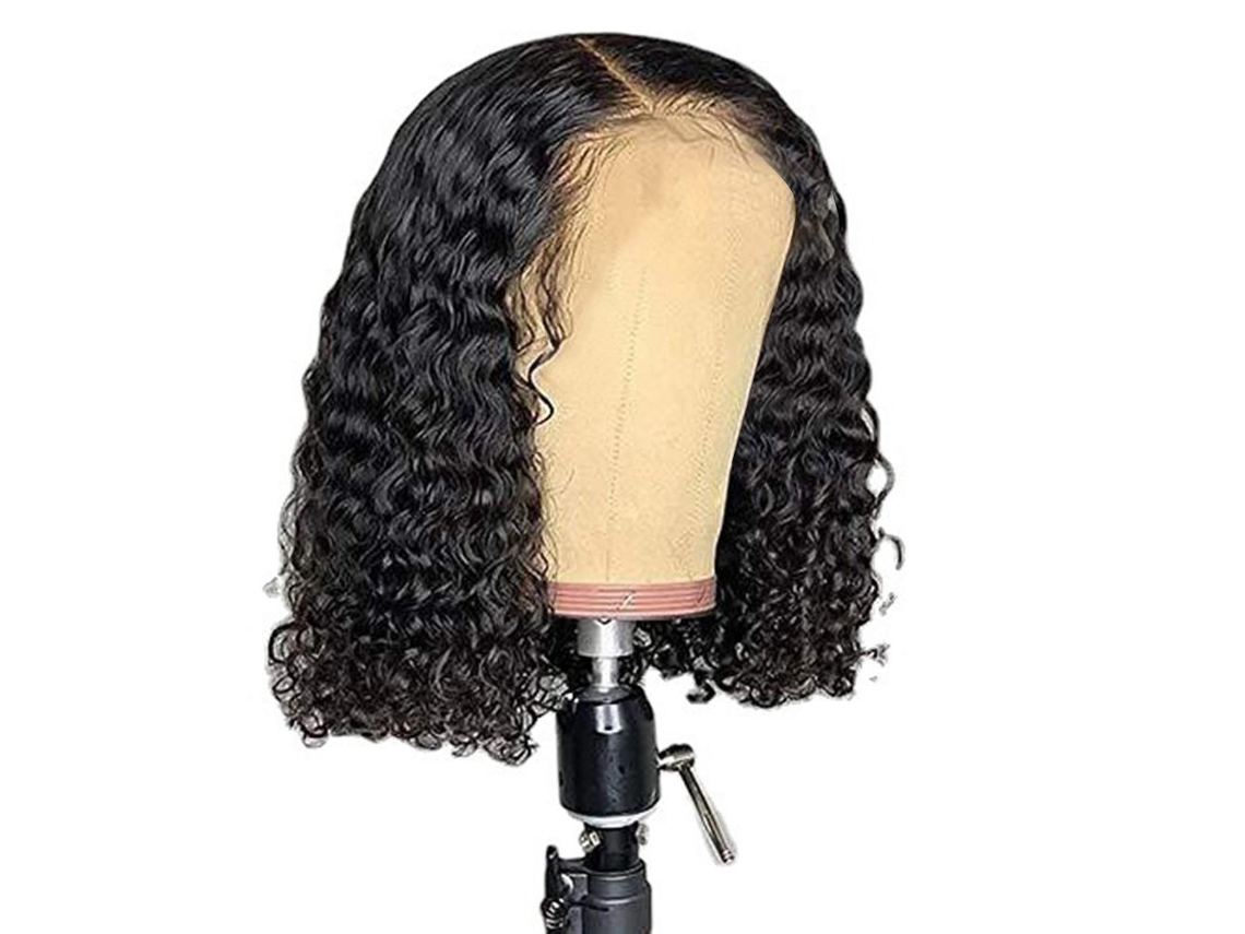 Vlrla-short Curly Bob Wavy Machine Made Glueless Wig