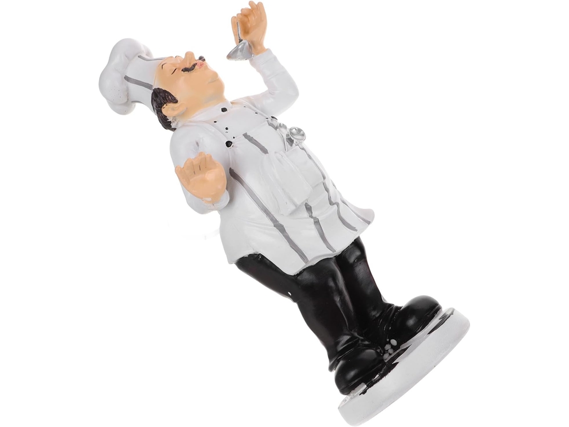 Figura Adorno Decorativo Estilo Europeo Hecha Resina Blanca Estable Divertida Decoración Cocina Cafetería