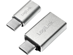 Adaptador LOGILINK (USB-C  - USB A  y Micro USB - Plateado)