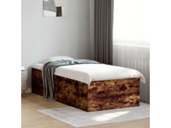 Estructura De Cama Madera De Ingeniería Roble Humo 75x190 Cm