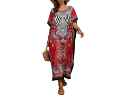 2026-caftán Turco Para Mujer Traje De Baño Túnica De Playa Vestido Largo Transparente Chiffon Verano