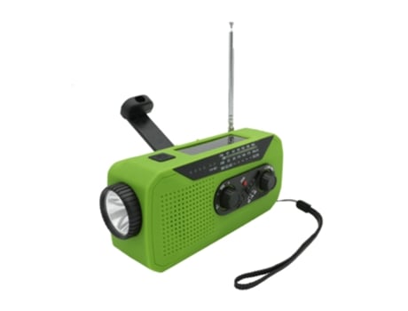 Radio Meteorológica Manivela De Emergencia, Linterna Led Solar Portátil Am/Fm, Con Alarma Sos, Potencia De 2000 Mah ELKUAIE
