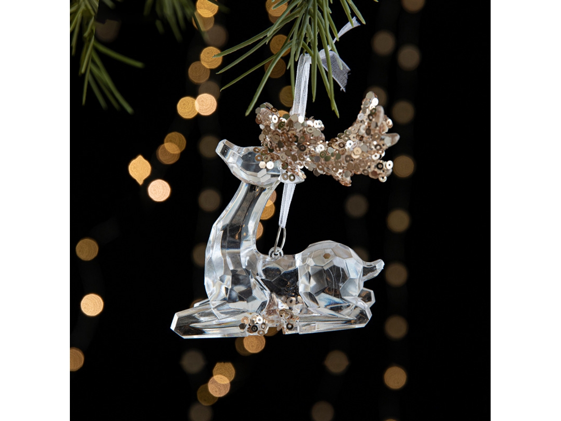 Adornos para árboles de Navidad, adornos en forma de ciervo TRUYUETY