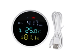 Monitor Portátil De Co2, Temperatura Y Humedad Con Alarma, 400-5000 Ppm, Detector Preciso De Calidad Del Aire