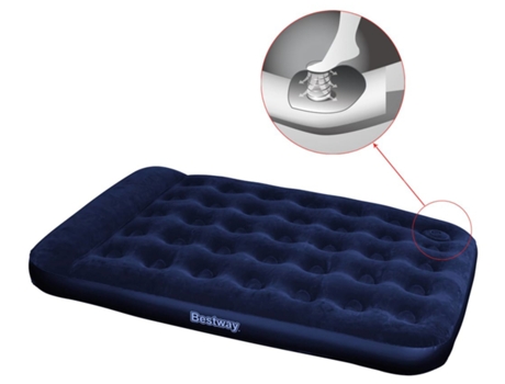 Bestway Colchón hinchable con bomba de pie integrada 191x137x28 cm