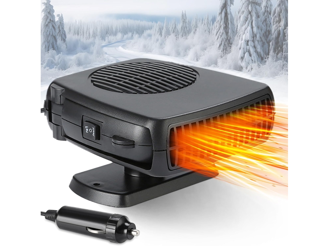 Calentador Portátil Para Automóvil, Ventilador De Enfriamiento/desempañador De Descongelación De Calentamiento Rápido De 12v 150w Chrui