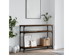Mesa Consola Madera De Ingeniería Marrón Roble 100x29x75 Cm