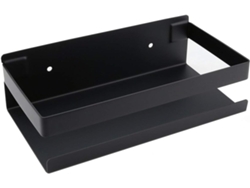 VVJIJILLY Prateleira De Parede 20cm Moderna, Preta Fosca, P/ Wc, Cozinha Ou Duche