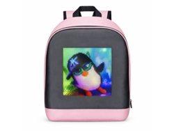 Mochila Com Ecrã Led Programável Com Painel Luminoso Personalizável Skyhe B301 Rosa