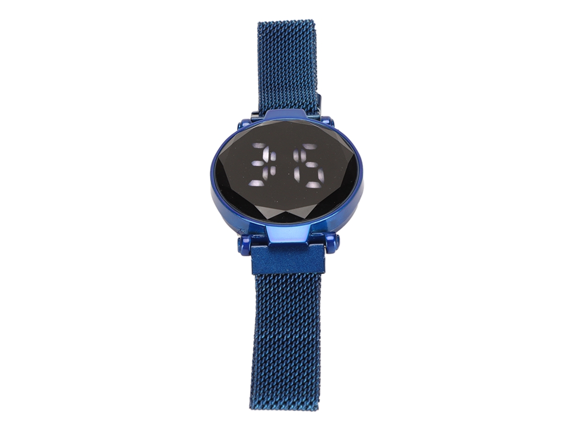 Reloj Led Para Mujer Con Pantalla Táctil, Pantalla Grande, Diseño Moderno, Aleación Duradera, Azul.