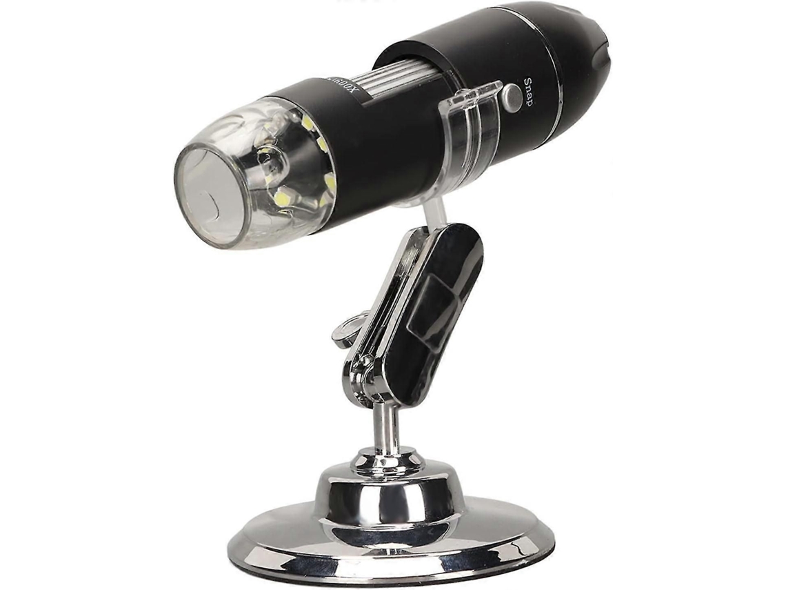 Microscopio digital ajustable con aumento de 50x a 1600x, portátil, de tamaño de bolsillo, con conexión USB y 8 luces LED para sistema Windows.