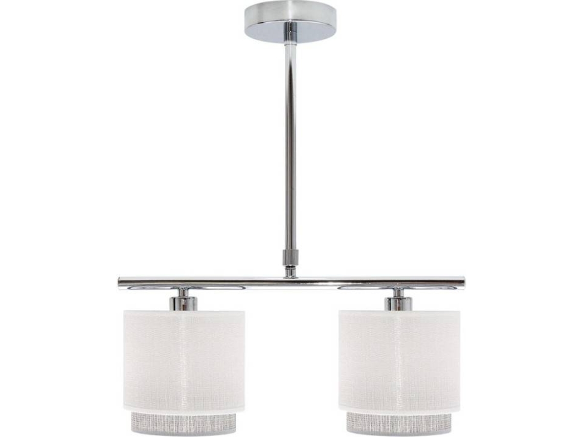 Lámpara de Techo FABRILAMP Kenya 2 Luces (Blanco - E14 - Máx. 40W - Tela)
