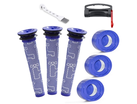 Prefiltros y posfiltros, juego inferior de bloqueo de gatillo con clip para aspiradora de varilla inalámbrica absoluta Dyson V7 V8