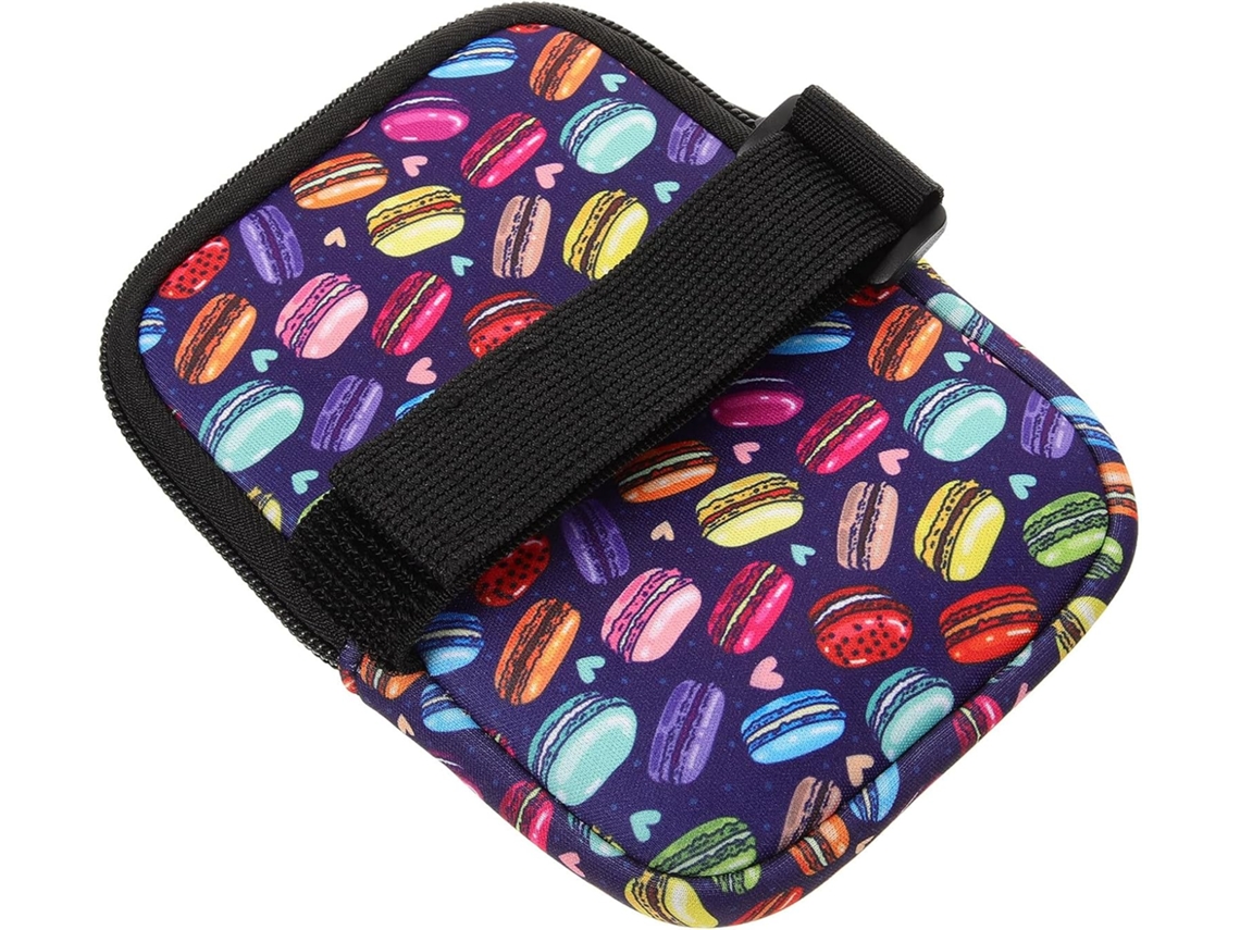 Bolsa para botella con cremallera, neopreno, 2 bolsillos, Slowmoose